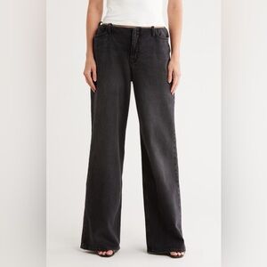 Good American Wide Leg Pull-On Jeans
